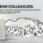 A decorative image with the title of the event and illustration of students