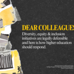 A decorative image with the title of the event and illustration of students