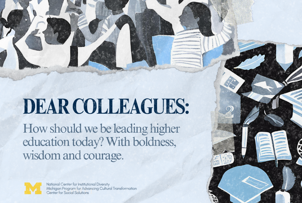 A decorative image with the title of the event and illustration of students