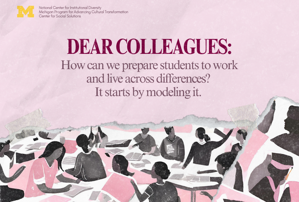 A decorative image with the title of the event and illustration of students