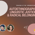 Decorative image that says the name of the event with images of panelist