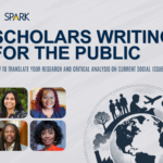 Decorative image with event title and speaker headshots