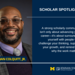 Headshot of Keenan Colquitt, Jr., with an excerpt from the interview.